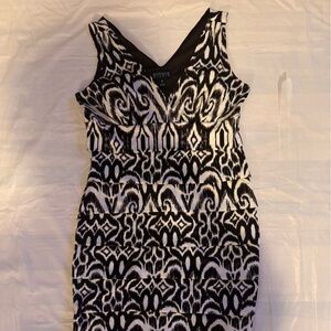 Enfocus Studio Brown and Off White Mini Dress